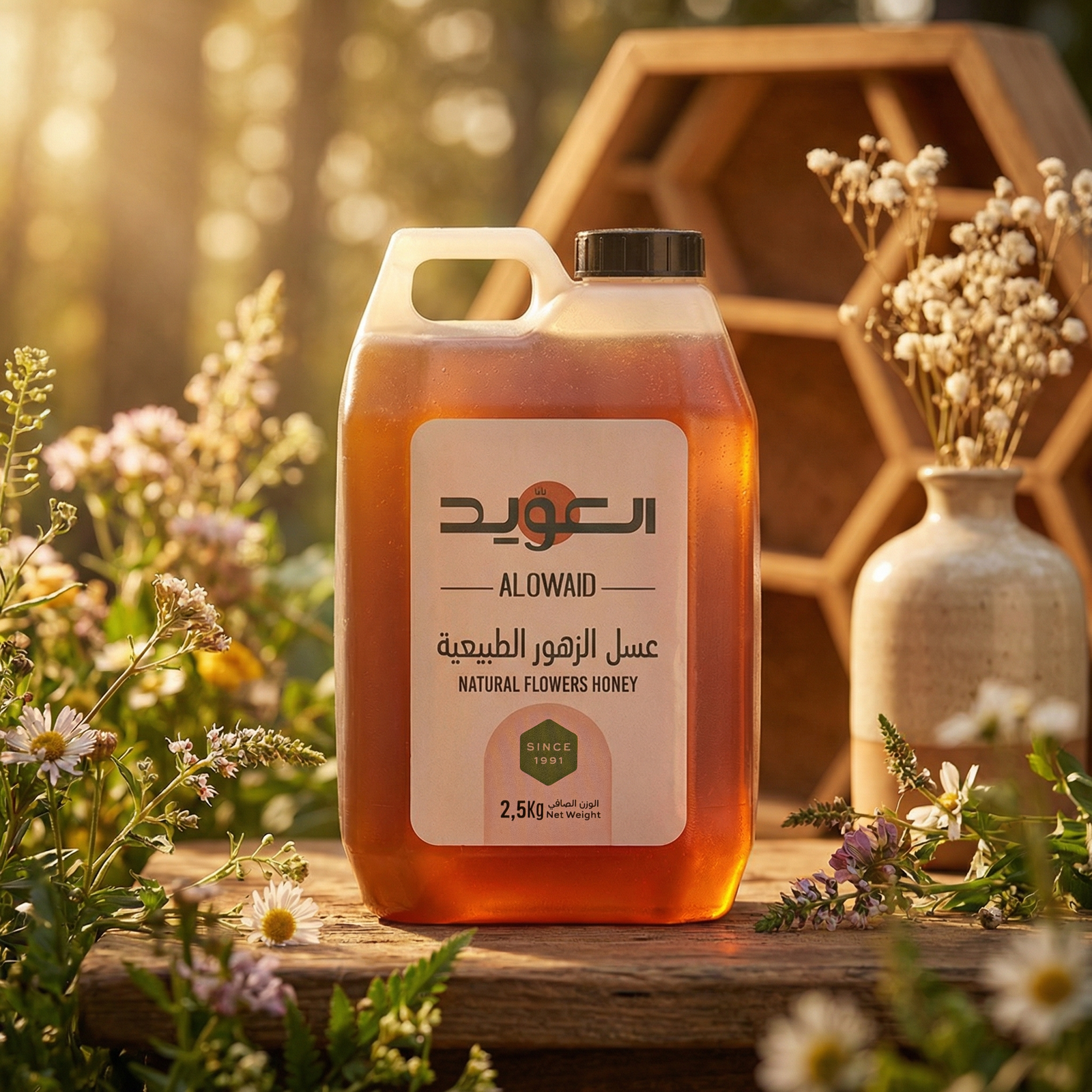 Natural Flowers Honey 2.5 KG Gallon